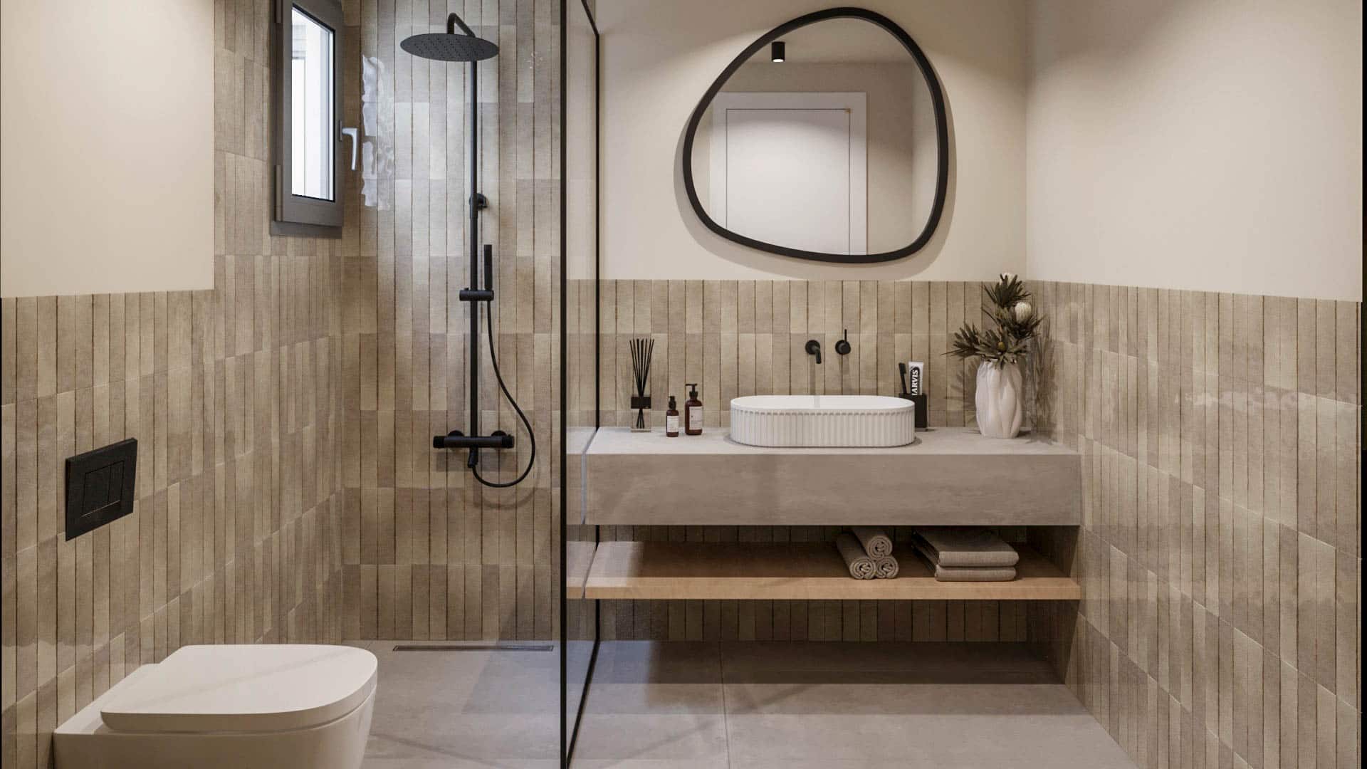 פרויקט Acharnon הדמיית פנים של השירותים