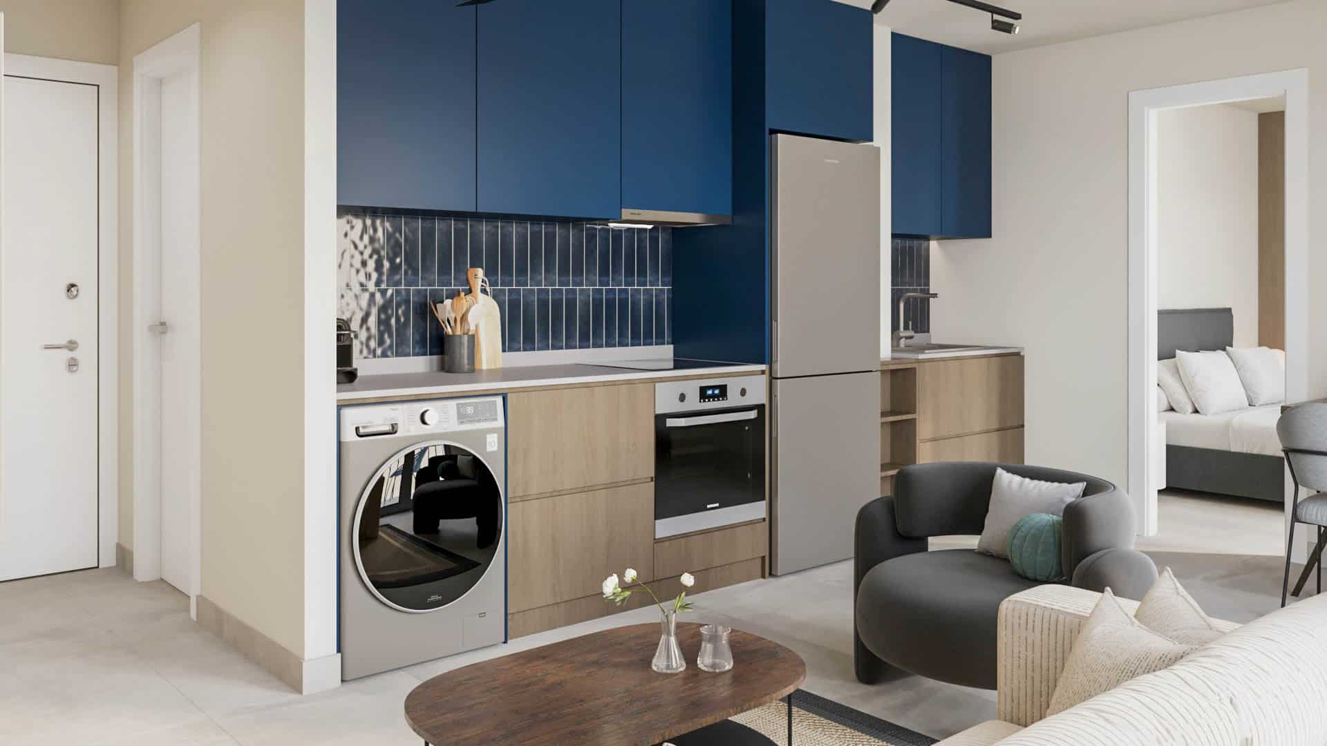 פרויקט Acharnon הדמיית פנים של המטבח