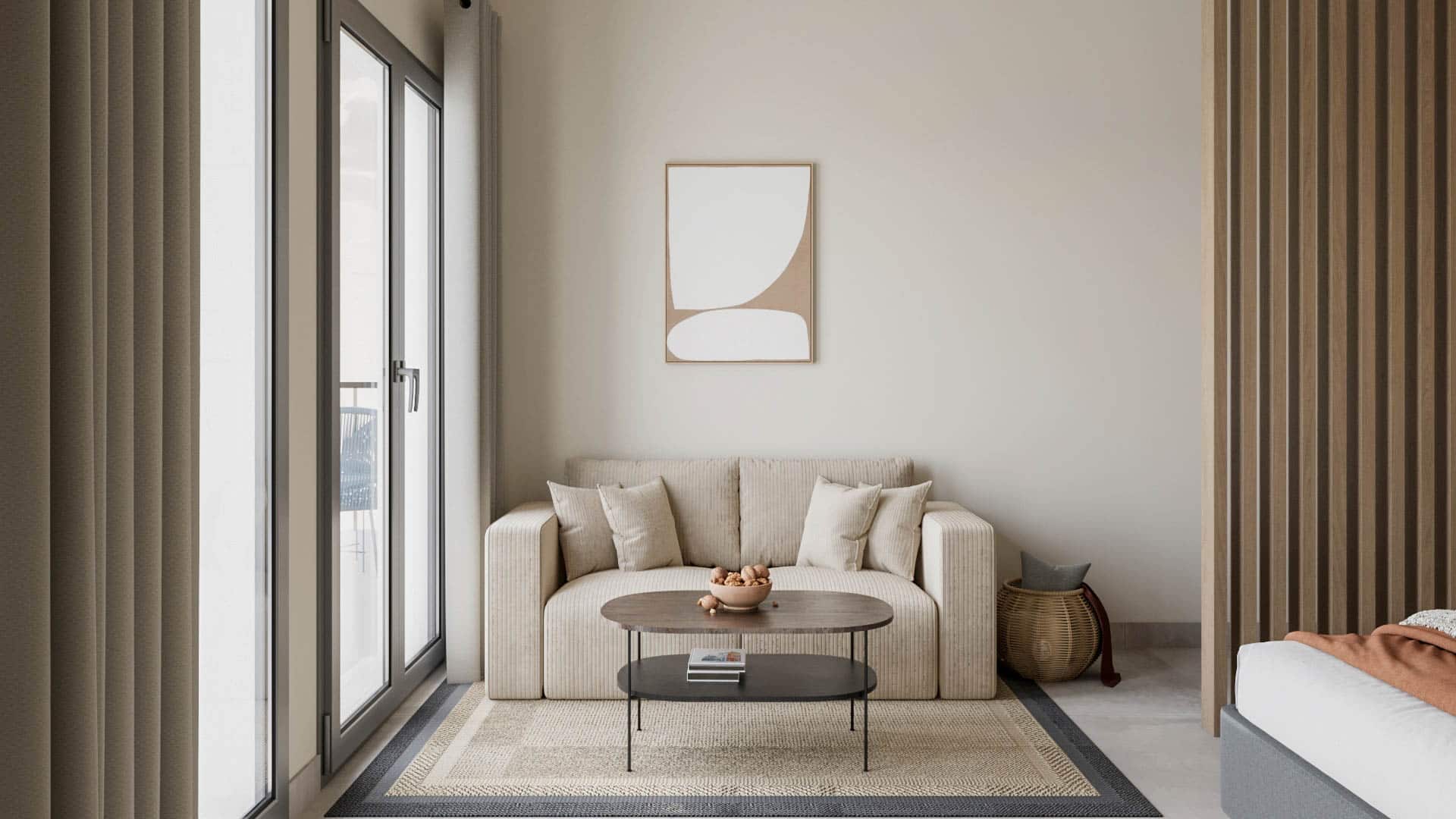 פרויקט Acharnon הדמיית פנים של כל הסלון