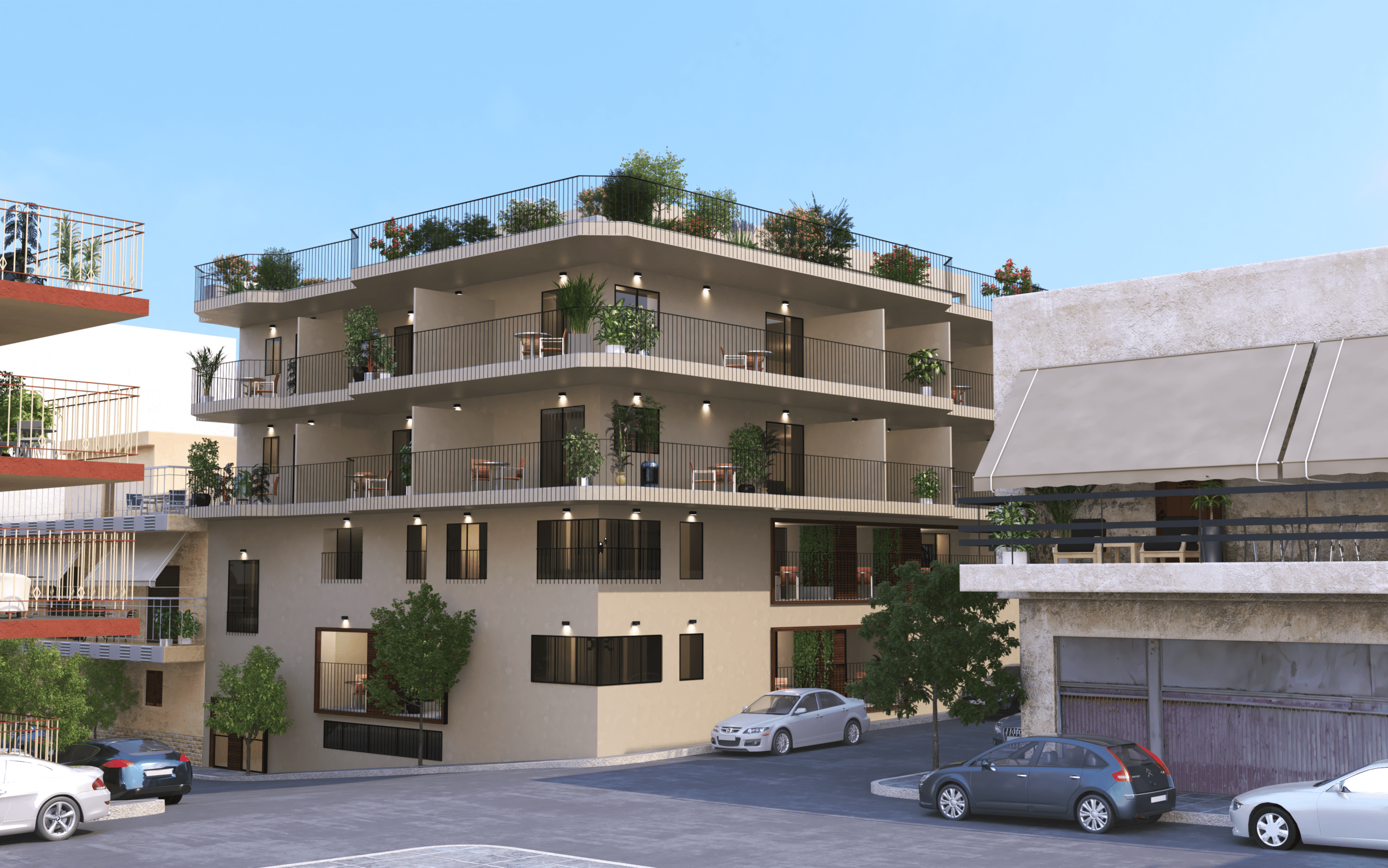 פרויקט Kalavriton בשכונת אגיה ורברה הדמיית חוץ