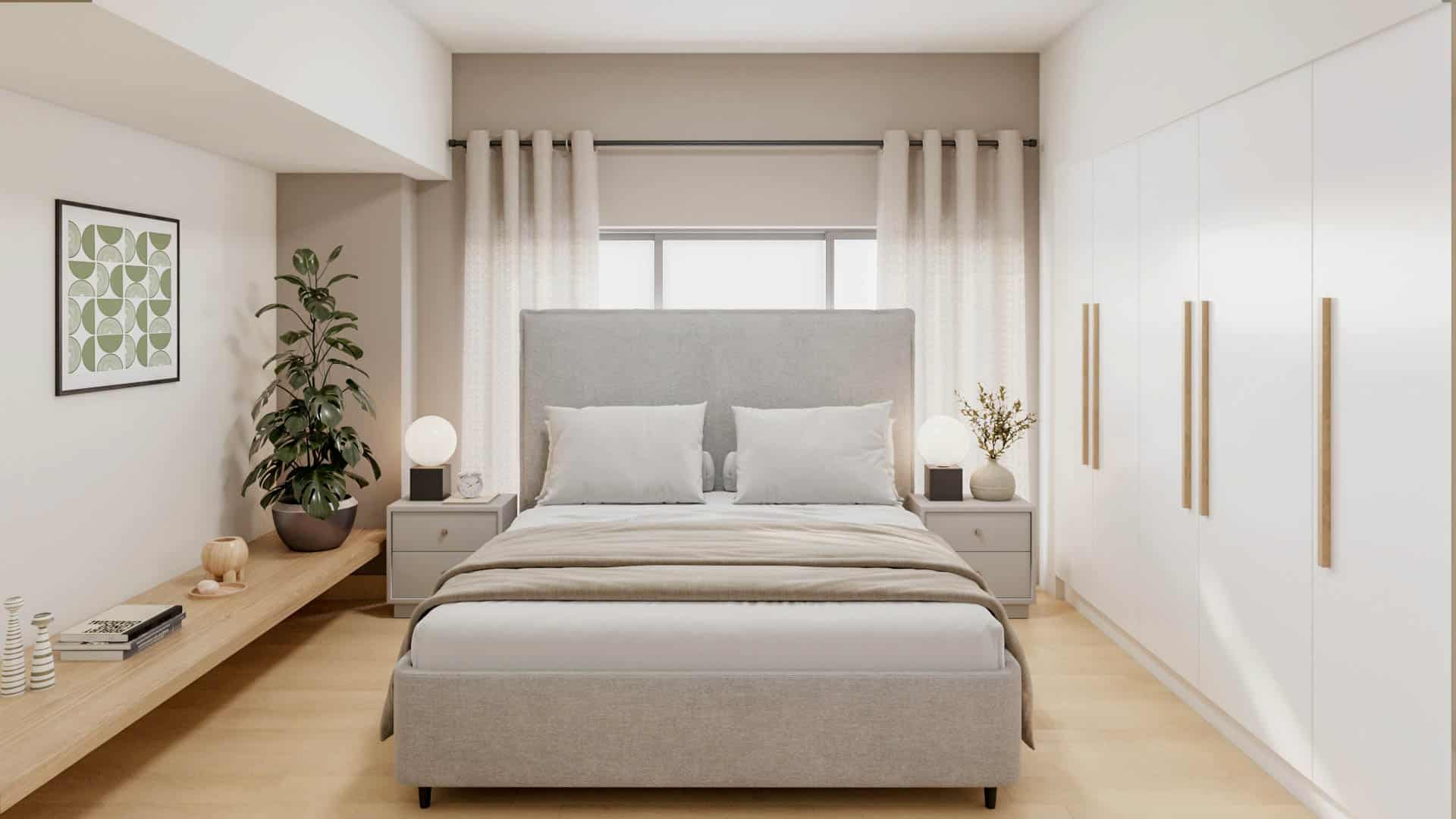 פרויקט Kalavriton בשכונת אגיה ורברה הדמיית חדר שינה