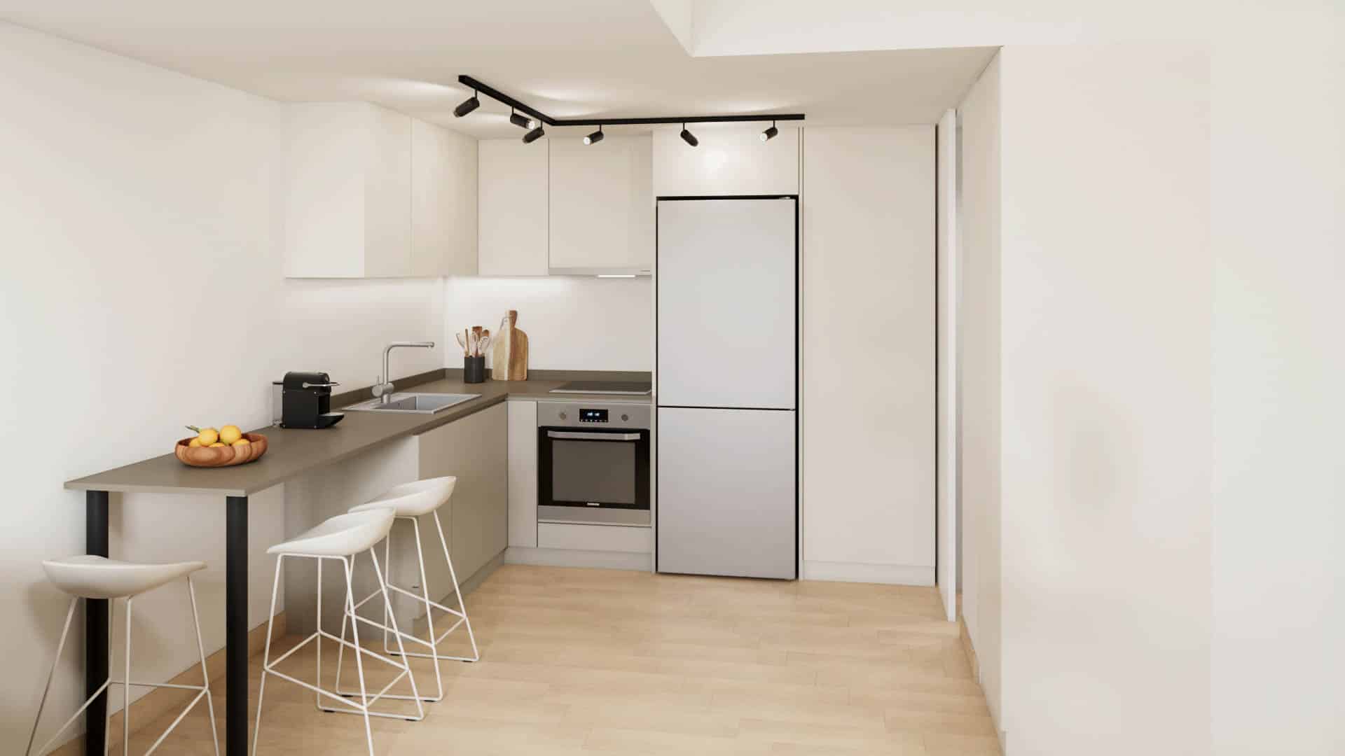 פרויקט Kalavriton בשכונת אגיה ורברה הדמיית מטבח