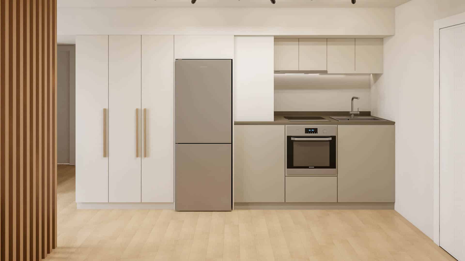 פרויקט Kalavriton בשכונת אגיה ורברה הדמיית מטבח