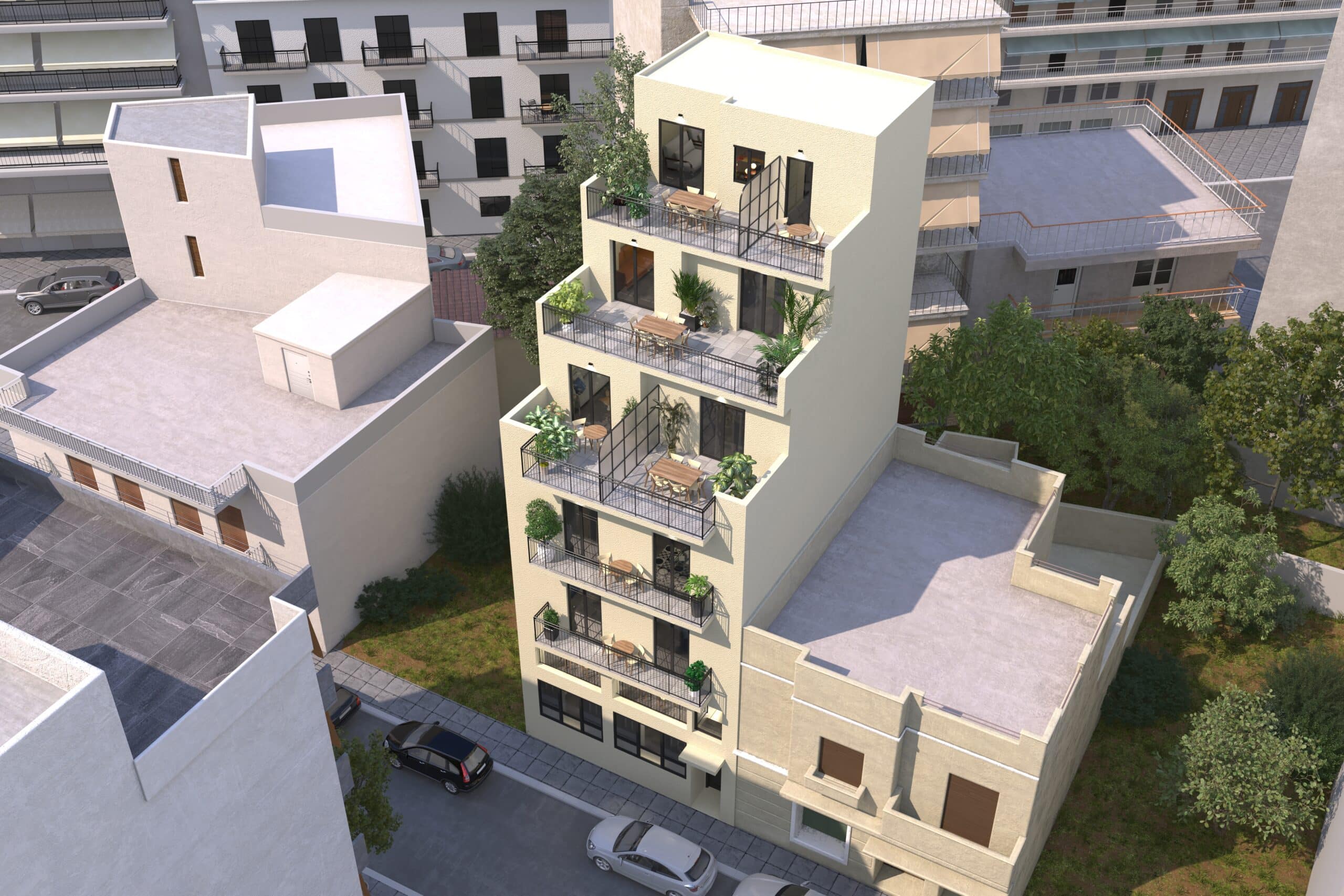 פרויקט אמפליאניס הדמיית חוץ של הבניין