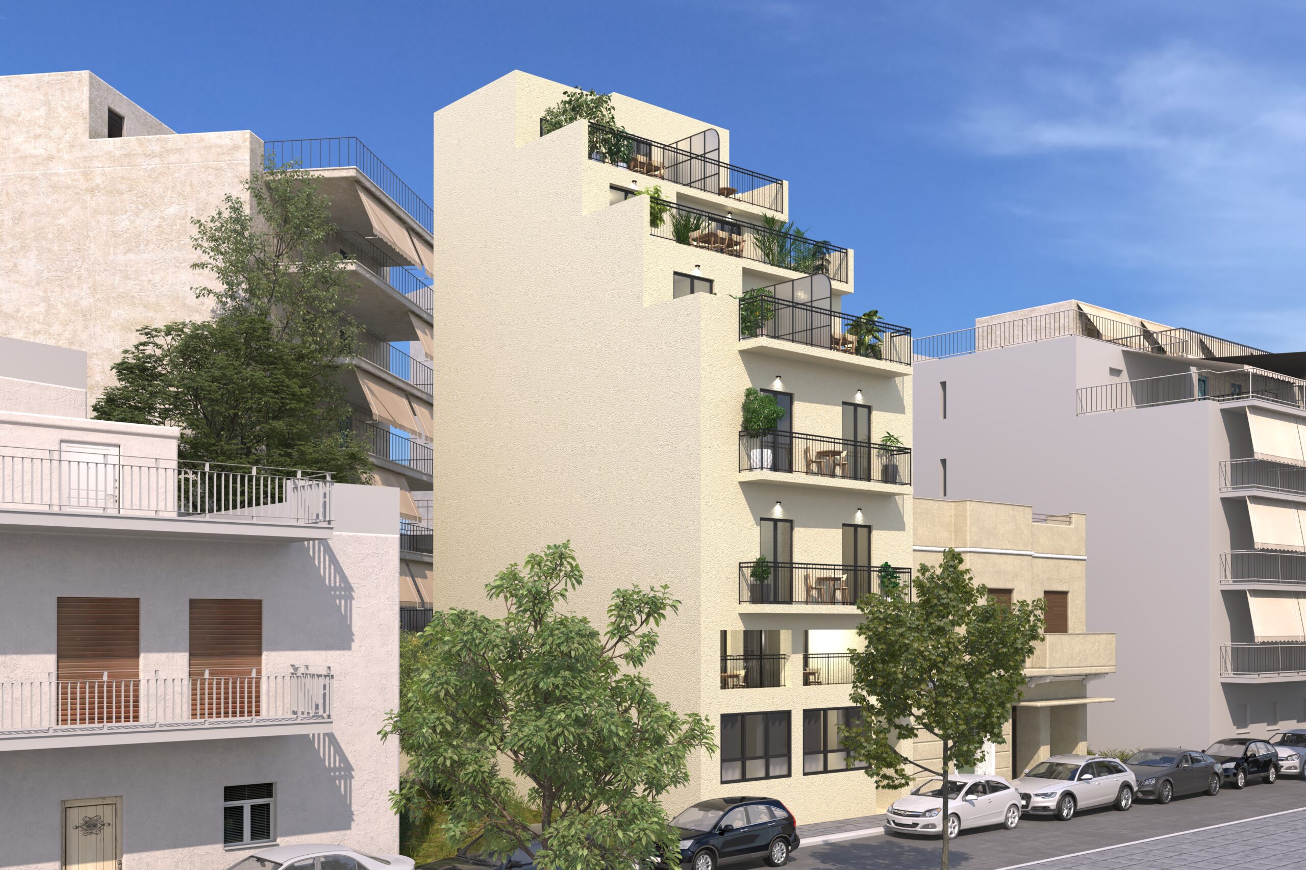 פרויקט אמפליאניס הדמיית חוץ של הבניין