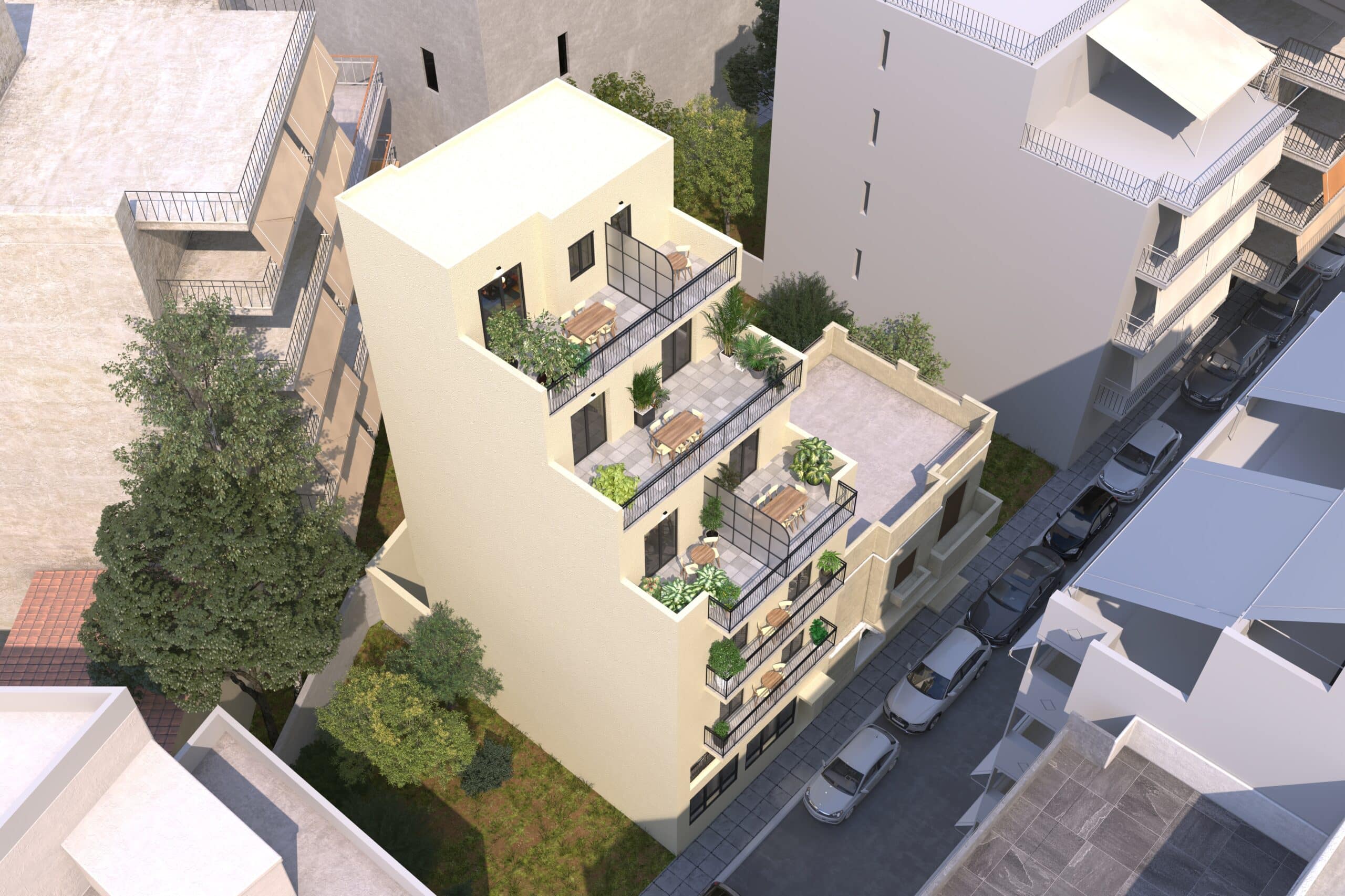 פרויקט אמפליאניס הדמיית חוץ של הבניין