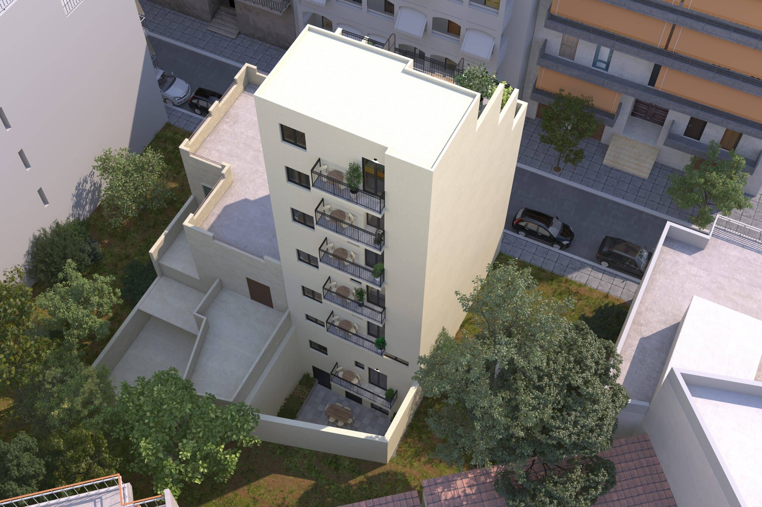 פרויקט אמפליאניס הדמיית חוץ של הבניין