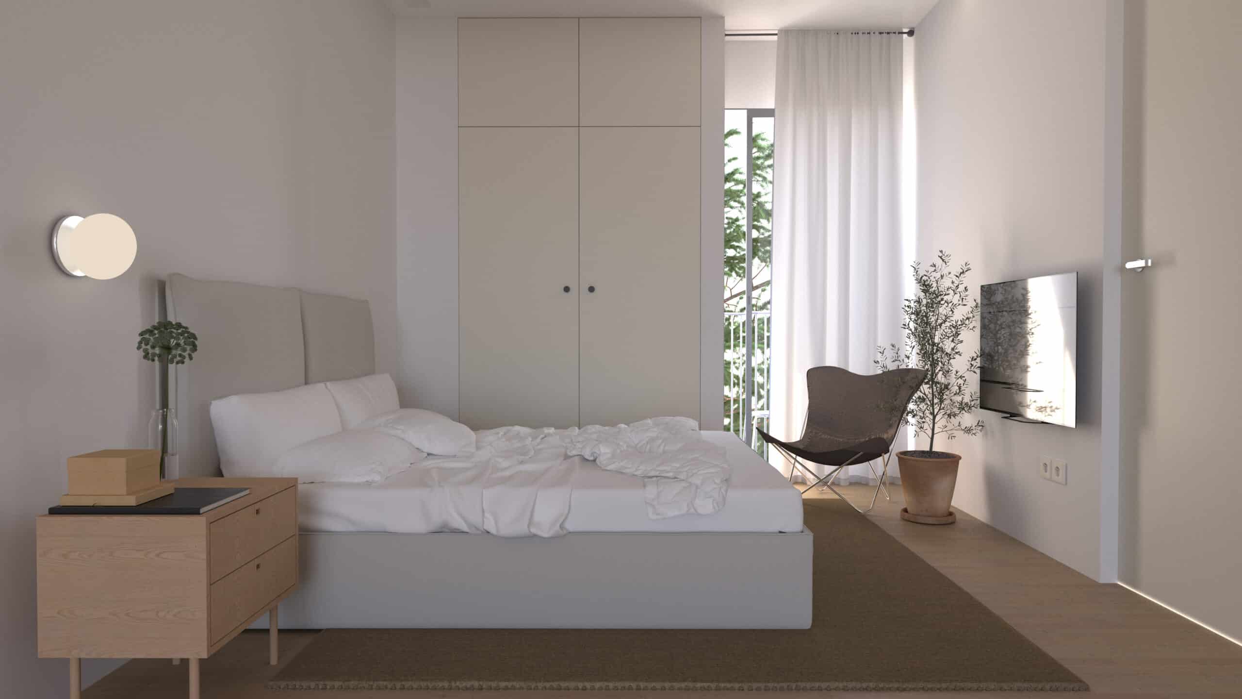 פרויקט אמפליאניס הדמייה של חדר השינה